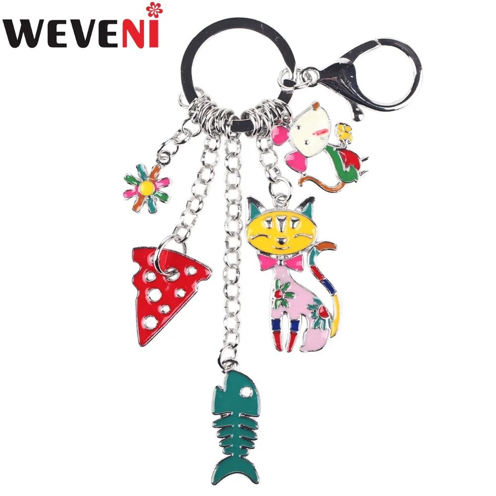 WEVENI Enamel Metal Cat Mouse Fish Strawberry Hangs Key Chain Key Ring For Women Keychain Accessories New Fashion Jewelry
WEVENI Enamel Metal Cat Mouse Fish Strawberry Hangs Key Chain Key Ring For Women Keychain Accessories New Fashion Jewelry