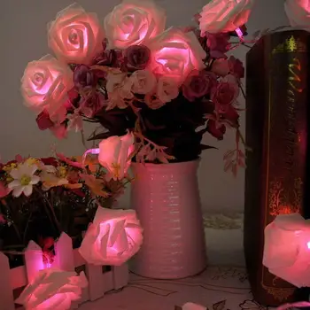 20 Led Romantic Rose Flower String Light Valentine's day Gift Decoration Wedding Party Bedroom Decor Pink
20 Led Romantic Rose Flower String Light Valentine's day Gift Decoration Wedding Party Bedroom Decor Pink