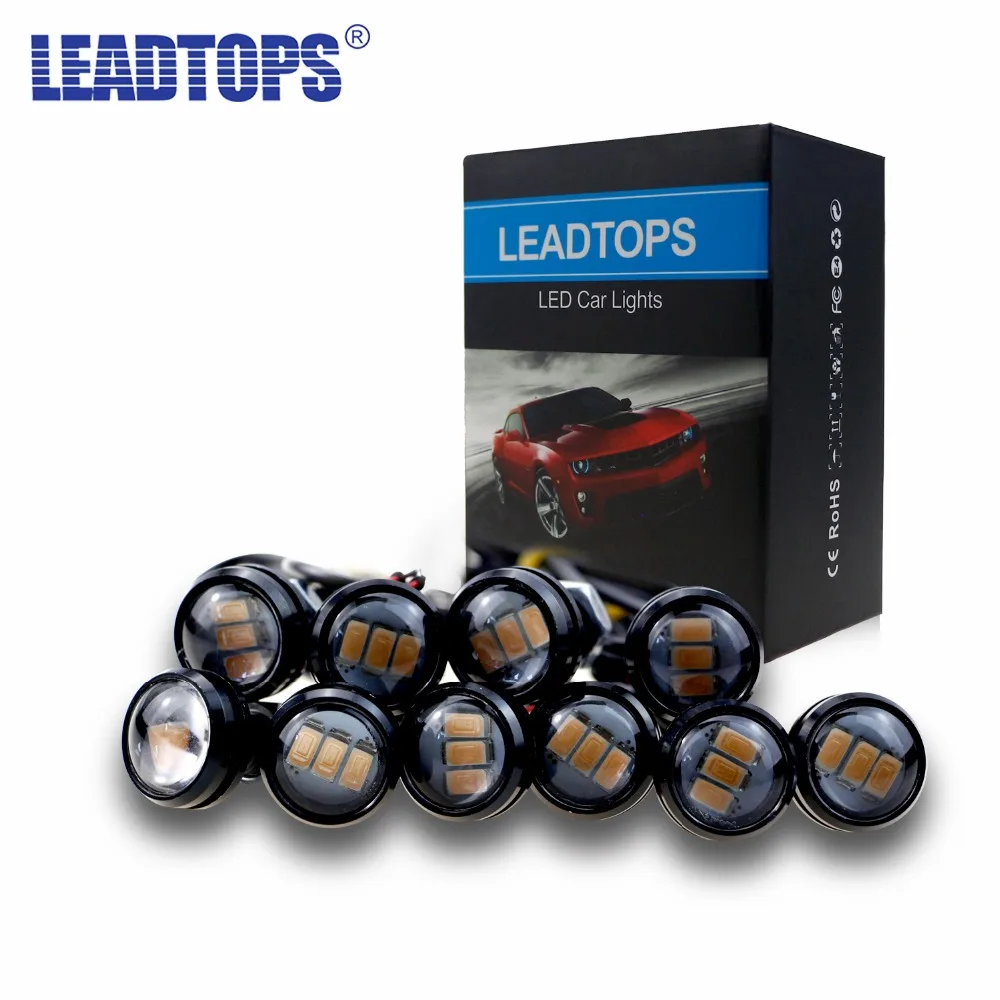 

LEADTOPS 10X Spotlight LED DRL Eagle Eye Daytime Running Lights Motorcycle LED Car Day Driving Lights Waterproof Parking Lamp F