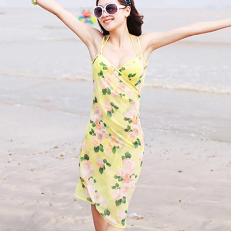 New Women Swim Skirt Beach Dress Sexy Sling Wear Dress Sarong Bikini Cover-ups Wrap Pareo Skirts Towel Flower Open-Back Swimwear
New Women Swim Skirt Beach Dress Sexy Sling Wear Dress Sarong Bikini Cover-ups Wrap Pareo Skirts Towel Flower Open-Back Swimwear