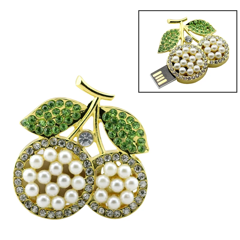New Crystal Necklace Usb Flash Drive 8GB 16GB 32GB Diamond Fruit Cherry Pen Drive Crystal Pendrive Memory Storage Card Gift
New Crystal Necklace Usb Flash Drive 8GB 16GB 32GB Diamond Fruit Cherry Pen Drive Crystal Pendrive Memory Storage Card Gift