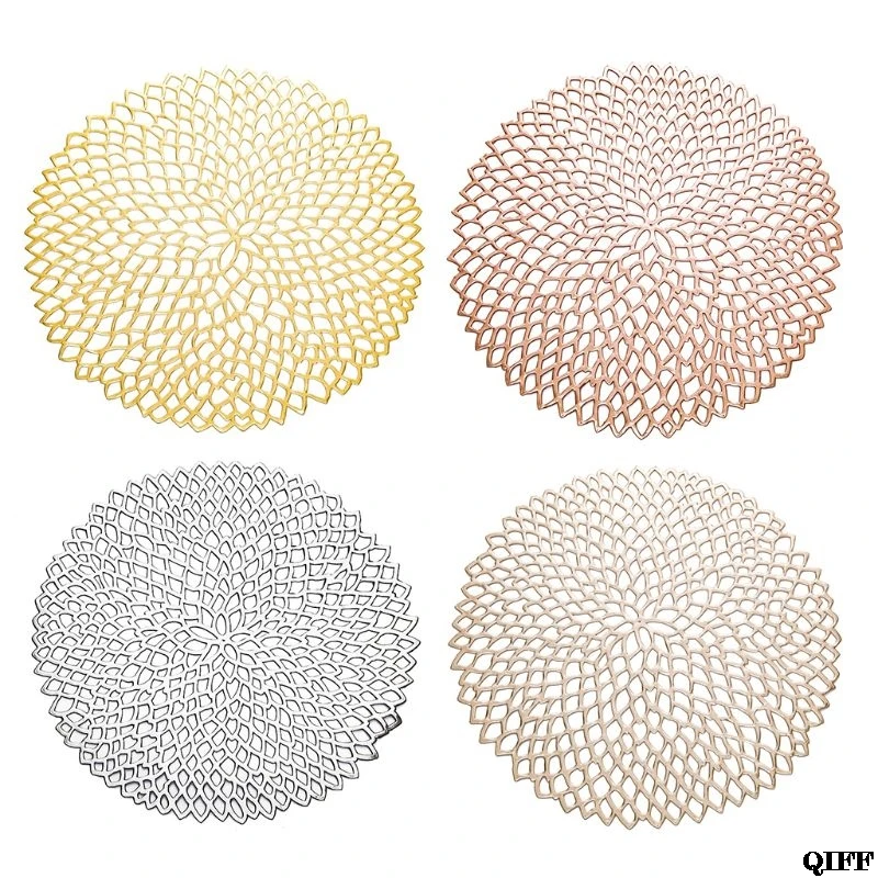 38cm Placemat For Dining Table PVC Plastic Hollow Insulation Round Baroque Mediterranean Coaster Pads Table Bowl Mats JUN06
38cm Placemat For Dining Table PVC Plastic Hollow Insulation Round Baroque Mediterranean Coaster Pads Table Bowl Mats JUN06