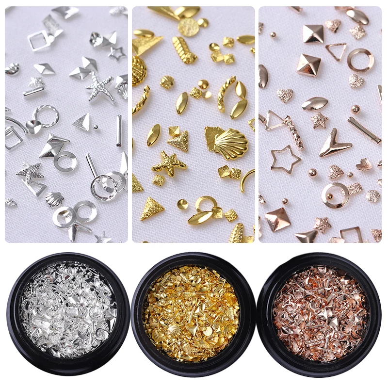 1Box Rose Gold Star Shell Nail Studs Rivet Round Square Ocean Tips Manicure 3D Nail Art Decorations
1Box Rose Gold Star Shell Nail Studs Rivet Round Square Ocean Tips Manicure 3D Nail Art Decorations