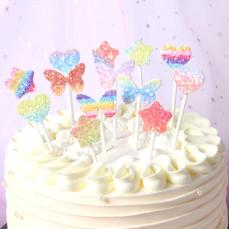 Glitter Heart Butterfly Star Cake Topper Set Birthday Party Cake Decoration Baby Shower Kids Birthday Party Wedding Favor Suppli
Glitter Heart Butterfly Star Cake Topper Set Birthday Party Cake Decoration Baby Shower Kids Birthday Party Wedding Favor Suppli