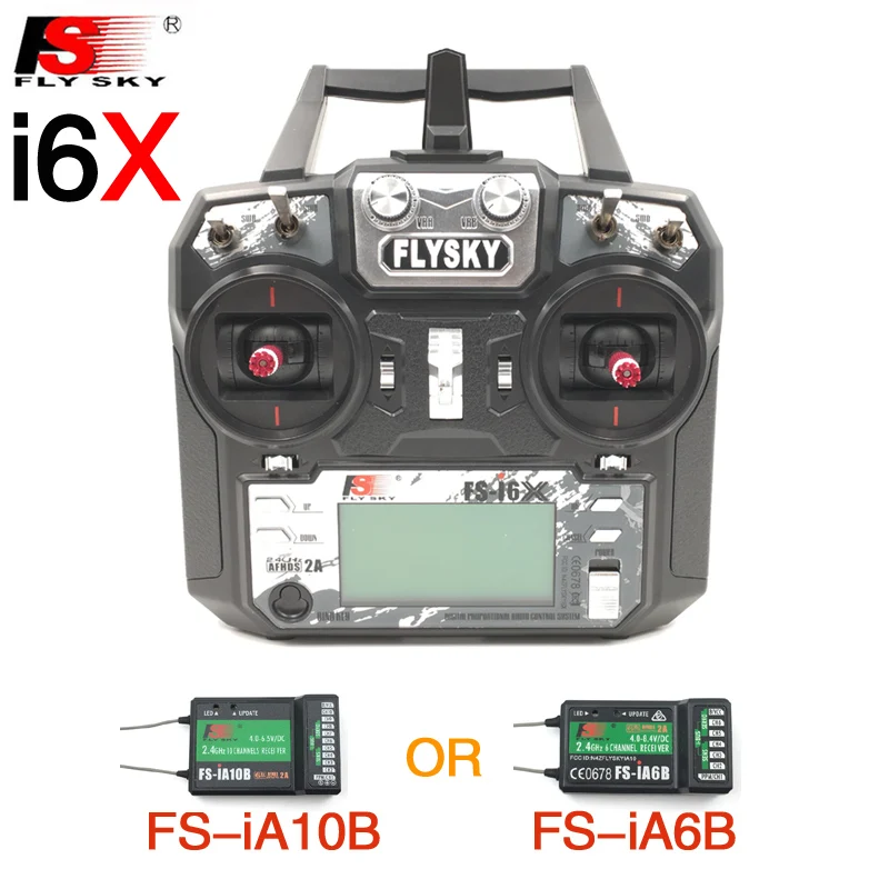 Flysky FS-i6X FS I6X 10CH 2.4G RC Transmitter Controller with iA10B iA6B A8S X6B Receiver For RC Helicopter Multi-rotor drone
Flysky FS-i6X FS I6X 10CH 2.4G RC Transmitter Controller with iA10B iA6B A8S X6B Receiver For RC Helicopter Multi-rotor drone