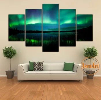 5 Pieces Picture Aurora Borealis Sunset Landscape Painting Seascape Poster Canvas Art Print Pictures for Living Room home decor
5 Pieces Picture Aurora Borealis Sunset Landscape Painting Seascape Poster Canvas Art Print Pictures for Living Room home decor