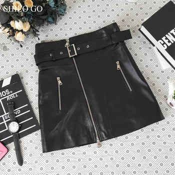 SHILO GO Leather Skirts Womens Summer Fashion sheepskin genuine leather Skirts metal belt front zipper side pocket A Line skirts
SHILO GO Leather Skirts Womens Summer Fashion sheepskin genuine leather Skirts metal belt front zipper side pocket A Line skirts