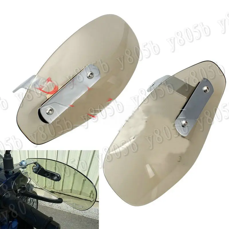 Light Brown Hand Guard Wind Deflector Protector For Honda Shadow Spirit Sabre Aero ACE Steed VLX 400 600 1100 DLX VTX1300 1800 |