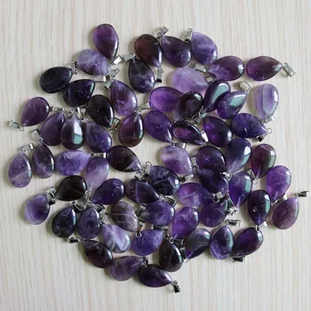 Natural Purple Crystal Amethysts Stone Water Drop Beads Pendant for Jewelry Making trendy accessories 50pcs/lot
Natural Purple Crystal Amethysts Stone Water Drop Beads Pendant for Jewelry Making trendy accessories 50pcs/lot