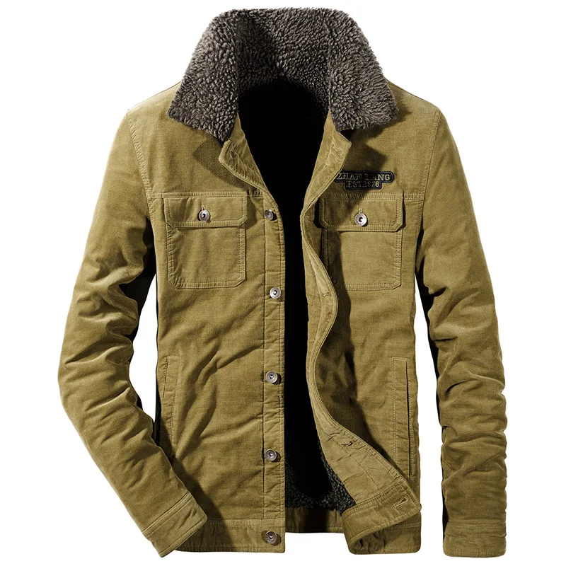 Winter Corduroy Mens Jacket Coat Fashion Fur Slim Fat Fleece Thicken Jacket Men Brand Clothing Warm Outwear Coat 4XL BF820
Winter Corduroy Mens Jacket Coat Fashion Fur Slim Fat Fleece Thicken Jacket Men Brand Clothing Warm Outwear Coat 4XL BF820
