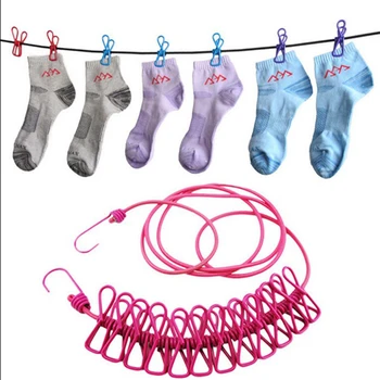 Elastic Washing Line With 12 Clips Travel Portable Retractable Clothesline Home Socks Underwear Clothes Hanger IC973406
Elastic Washing Line With 12 Clips Travel Portable Retractable Clothesline Home Socks Underwear Clothes Hanger IC973406