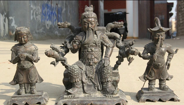 JP S0524 23" China Bronze Seat Dragon Chair Guan Gong Yu Warrior God housecarl Statue Set
JP S0524 23" China Bronze Seat Dragon Chair Guan Gong Yu Warrior God housecarl Statue Set