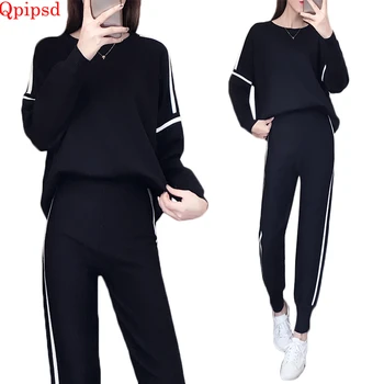 Womens sportswear 2 piece suit set 2018 autumn winter loose knitted suit female slim tops+long pants suit women casual tracksuit
Womens sportswear 2 piece suit set 2018 autumn winter loose knitted suit female slim tops+long pants suit women casual tracksuit