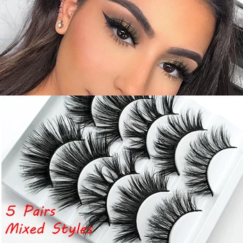 5 Pairs 3D Soft Faux Mink False Eyelashes Thick Handmade Wispy Fluffy Cross Long Lashes Natural Makeup Eyelash Extension Tools
5 Pairs 3D Soft Faux Mink False Eyelashes Thick Handmade Wispy Fluffy Cross Long Lashes Natural Makeup Eyelash Extension Tools