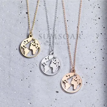 Somsoar Jewelry 2cm Travel the world map Pendant Necklace High Polish Personalization Pendant Necklace with 45cm Chain 1pcs
Somsoar Jewelry 2cm Travel the world map Pendant Necklace High Polish Personalization Pendant Necklace with 45cm Chain 1pcs