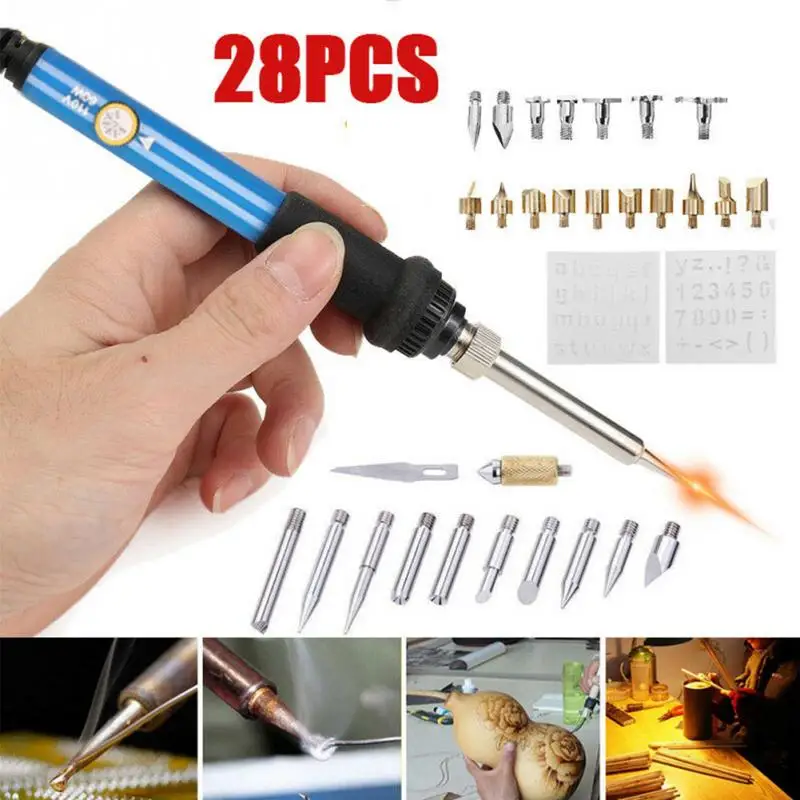 28pcs Easy Use Tools Tips Blade Welding Kit Multipurpose Carving Lightweight Stencil Wood Burning Pen Pyrography Soldering Iron
28pcs Easy Use Tools Tips Blade Welding Kit Multipurpose Carving Lightweight Stencil Wood Burning Pen Pyrography Soldering Iron
