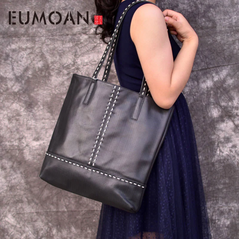 EUMOAN Brand Women Genuine Leather Shoulder Bags Causal Vintage Soft Cowhide Skin Handbag Shopping Bucket Liner Bag High Quality
EUMOAN Brand Women Genuine Leather Shoulder Bags Causal Vintage Soft Cowhide Skin Handbag Shopping Bucket Liner Bag High Quality