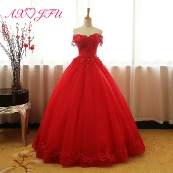 AXJFU princess red lace evening Dress sweet red flower beading evening dress vintage red lace pearls evening dress NY398
AXJFU princess red lace evening Dress sweet red flower beading evening dress vintage red lace pearls evening dress NY398