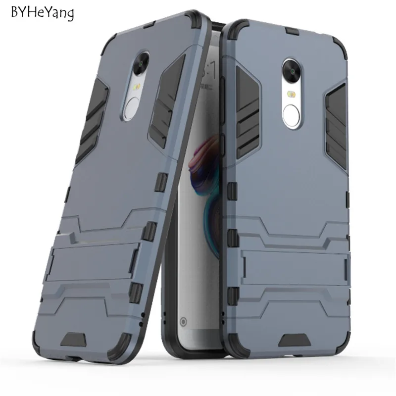 BYHeYang For Xiaomi Redmi 5 Plus Case Silicone Cover Anti-Knock Hard Plastic Robot Armor Slim Back Cases Capa | Мобильные телефоны