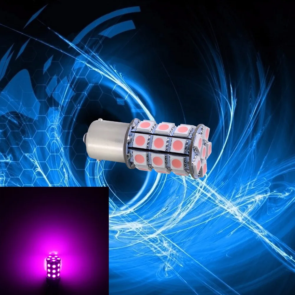 PA LED 2pcs x Super Bright 1156 BAU15S Color PINK 14V Motorcycle Turn Signal Light 30SMD 5050 | Автомобили и мотоциклы