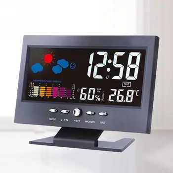 Digital LCD Colorful Backlight Alarm Clock Thermometer Weather Forecast Temperature Humidity Date
Digital LCD Colorful Backlight Alarm Clock Thermometer Weather Forecast Temperature Humidity Date