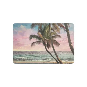 Nature Anti-slip Door Mat Home Decor, Artwork Tropical Beach with Ocean Waves and Palm Tree Indoor Outdoor Entrance Doormat
Nature Anti-slip Door Mat Home Decor, Artwork Tropical Beach with Ocean Waves and Palm Tree Indoor Outdoor Entrance Doormat