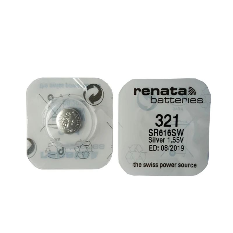 Часы RENATA с оксидом серебра 321 SR616SW 616 2 шт. 1 55 в 100% аккумулятор renata 616|321 sr616sw|silver oxide321