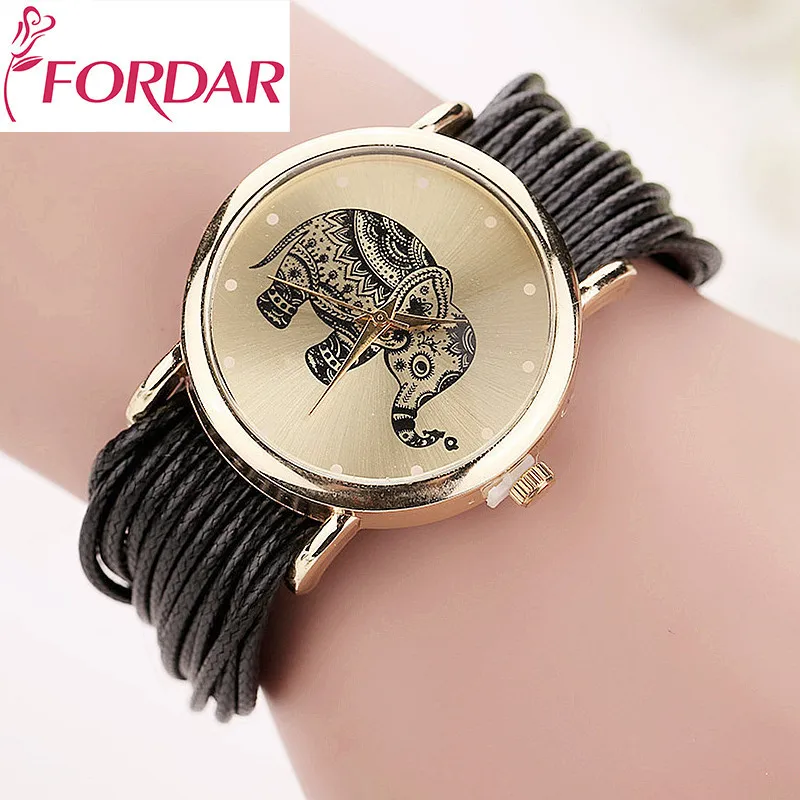 Фото Дропшиппинг Для женщин кожаный браслет часы моды Повседневное - купить