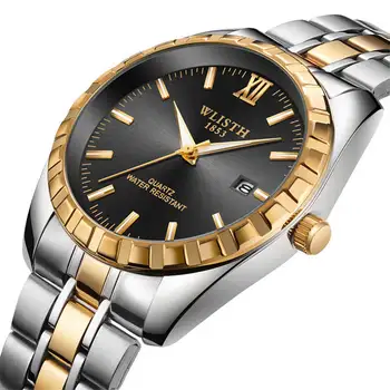 WLISHT Calendar Men Watch Waterproof Male Gold Quartz Clock Date Stainless Steel Wrist Watches 2019 Top Brand Couple horloge Man
WLISHT Calendar Men Watch Waterproof Male Gold Quartz Clock Date Stainless Steel Wrist Watches 2019 Top Brand Couple horloge Man