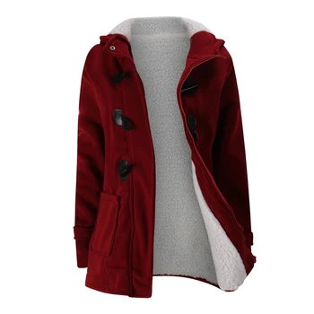 Free shipping 2018 Winter fashion Womens hooded horn button trench outerwear casual thick fleece solid color warm womens coat
Free shipping 2018 Winter fashion Womens hooded horn button trench outerwear casual thick fleece solid color warm womens coat