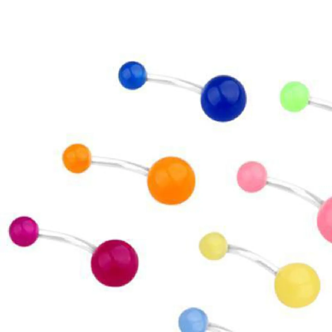 2018 Fashion New 7Pcs Glow In The Dark Belly Navel Bars Rings Body Piercing Plastic Shiny Barbells Bending Random color
2018 Fashion New 7Pcs Glow In The Dark Belly Navel Bars Rings Body Piercing Plastic Shiny Barbells Bending Random color