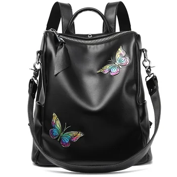 Soft Fashion Butterfly Painting Backpack Calf Leather Backpacks Women Mochila Feminina Zipper Backpack Bookbags
Soft Fashion Butterfly Painting Backpack Calf Leather Backpacks Women Mochila Feminina Zipper Backpack Bookbags