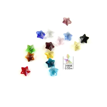 Crystal Handmade Beads 14mm 100pcs/lot Five Stars Shaped Colored Glass Diy Loose Beads Clothing for Home Wedding Decoration
Crystal Handmade Beads 14mm 100pcs/lot Five Stars Shaped Colored Glass Diy Loose Beads Clothing for Home Wedding Decoration