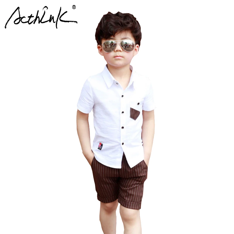 ActhInK 2019 Hot Sale 2Pcs Children Costume Boys Summer Casual Linen Suit Kids Shirts+Shorts Set For Boys Baby Boys Summer Suit
ActhInK 2019 Hot Sale 2Pcs Children Costume Boys Summer Casual Linen Suit Kids Shirts+Shorts Set For Boys Baby Boys Summer Suit