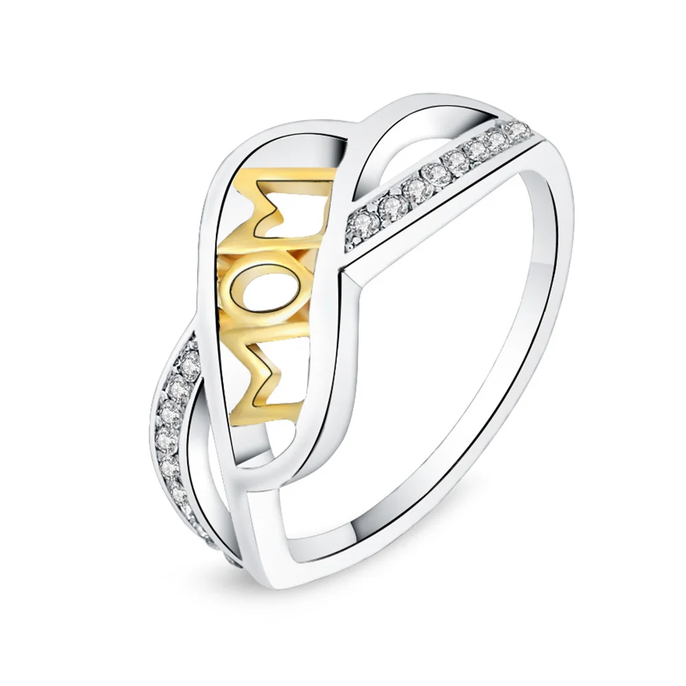 Silver gold color Mother's Day Love Mom Rings for Women Fashion Clear Zircon Stone Birthday Gift Ring Jewelry Dropshipping
Silver gold color Mother's Day Love Mom Rings for Women Fashion Clear Zircon Stone Birthday Gift Ring Jewelry Dropshipping