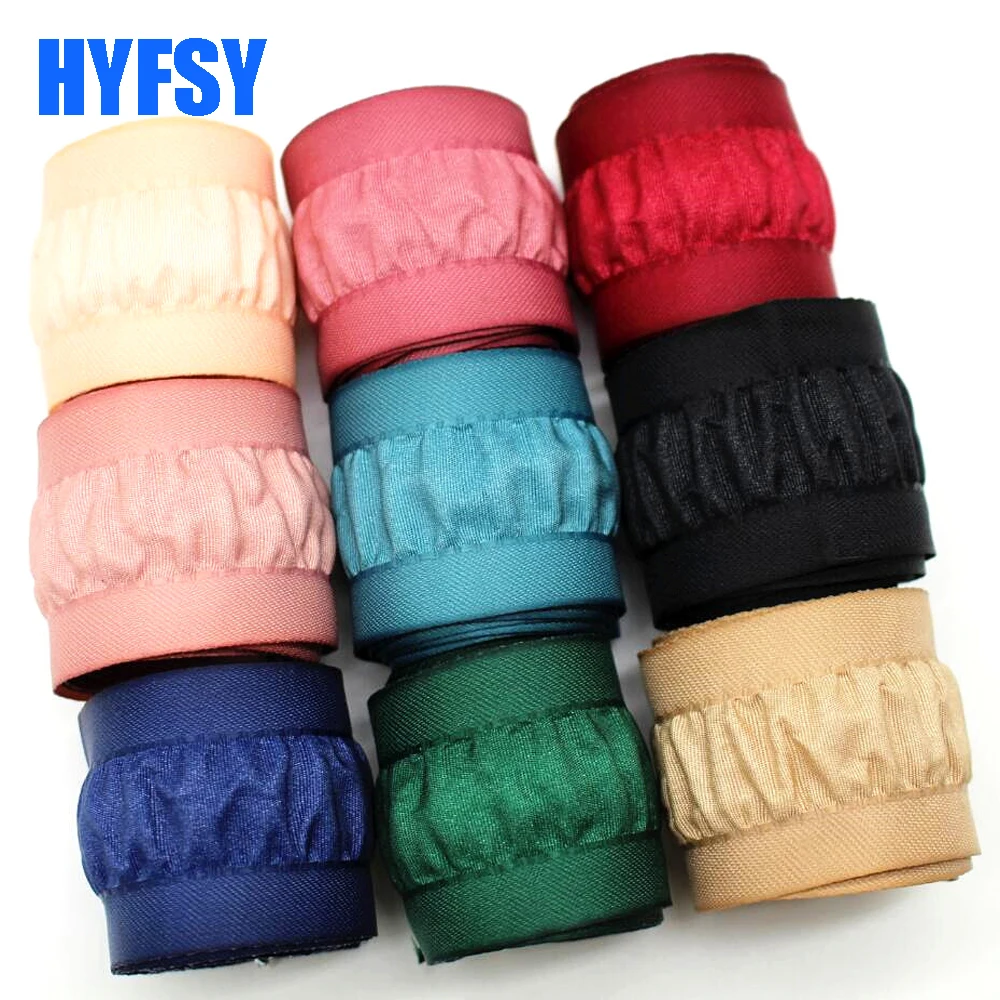 New 7/8 22mm 1-1/2 38mm pleated lace ribbon 10 yards DIY handmade material hat edge skirt with satin ruffles flounce edge
New 7/8 22mm 1-1/2 38mm pleated lace ribbon 10 yards DIY handmade material hat edge skirt with satin ruffles flounce edge