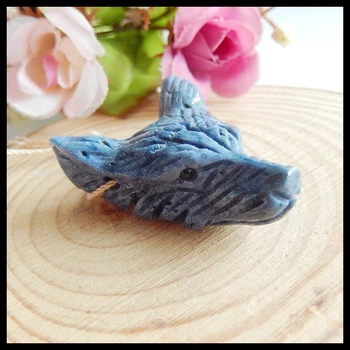 Natural Stone Carved wolf head blue coral Pendant,Popular jewelry Natural Gemstone,36x27x14mm,13.2g
Natural Stone Carved wolf head blue coral Pendant,Popular jewelry Natural Gemstone,36x27x14mm,13.2g