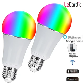 Smart Wifi Led Lamp 7W E26 E27 16 Million Color Stage Lamp Compatible with Alexa Google Home Phone App 60W Equivalent 2PC
Smart Wifi Led Lamp 7W E26 E27 16 Million Color Stage Lamp Compatible with Alexa Google Home Phone App 60W Equivalent 2PC