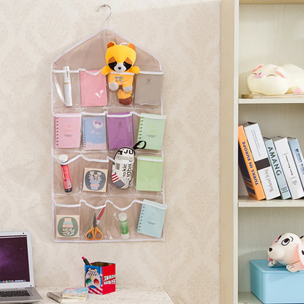 16Pockets Clear Hanging Bag Socks Bra Underwear Rack Hanger Cosmetic Organizer Polyester Storage Enfeites Para Casa Organizer#30
16Pockets Clear Hanging Bag Socks Bra Underwear Rack Hanger Cosmetic Organizer Polyester Storage Enfeites Para Casa Organizer#30