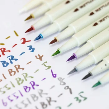 60 pcs/Lot Metalle brush pen for black paper Color marker DIY scapbooking album Calligraphy Stationery rotuladores colores F965
60 pcs/Lot Metalle brush pen for black paper Color marker DIY scapbooking album Calligraphy Stationery rotuladores colores F965