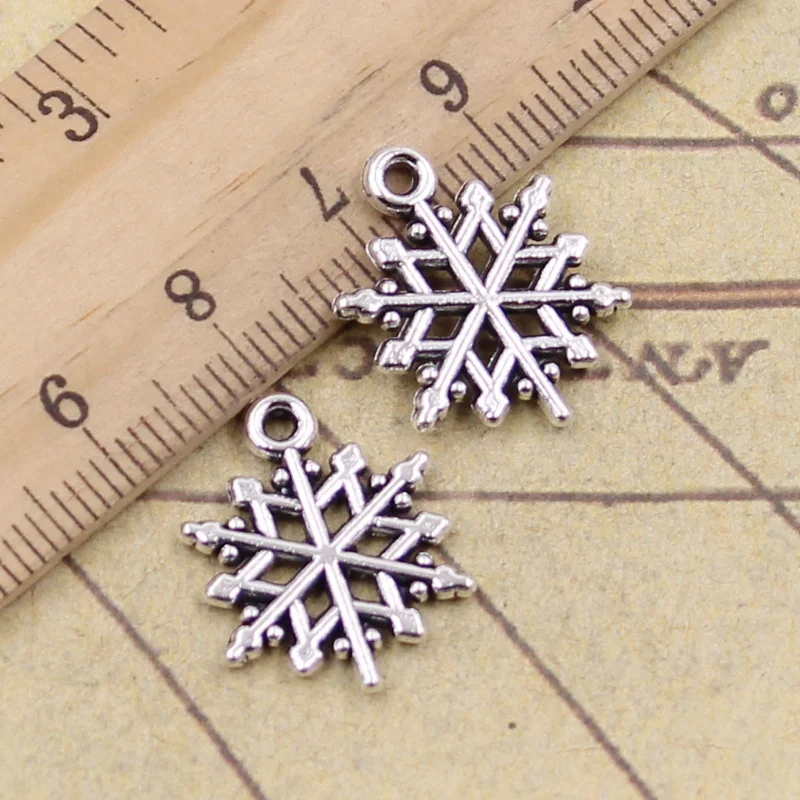 12pcs/lot Charms snowflake snow 19x15mm Antique Silver Pendants Making DIY Handmade Tibetan Silver Finding Jewelry for Bracelet
12pcs/lot Charms snowflake snow 19x15mm Antique Silver Pendants Making DIY Handmade Tibetan Silver Finding Jewelry for Bracelet