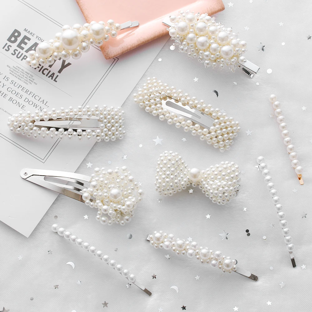 1PC Fashion Imitiation Pearl Hairgrips Hair Clip Elegant Barrettes Women Girls Handmade Pearl Flowers Hairpins Hair Accessories
1PC Fashion Imitiation Pearl Hairgrips Hair Clip Elegant Barrettes Women Girls Handmade Pearl Flowers Hairpins Hair Accessories