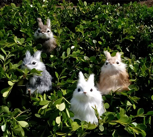 Фото simulation cute rabbit 8x7x12cm toy model polyethylene&ampfurs home decoration props gift d209 | Игрушки и хобби