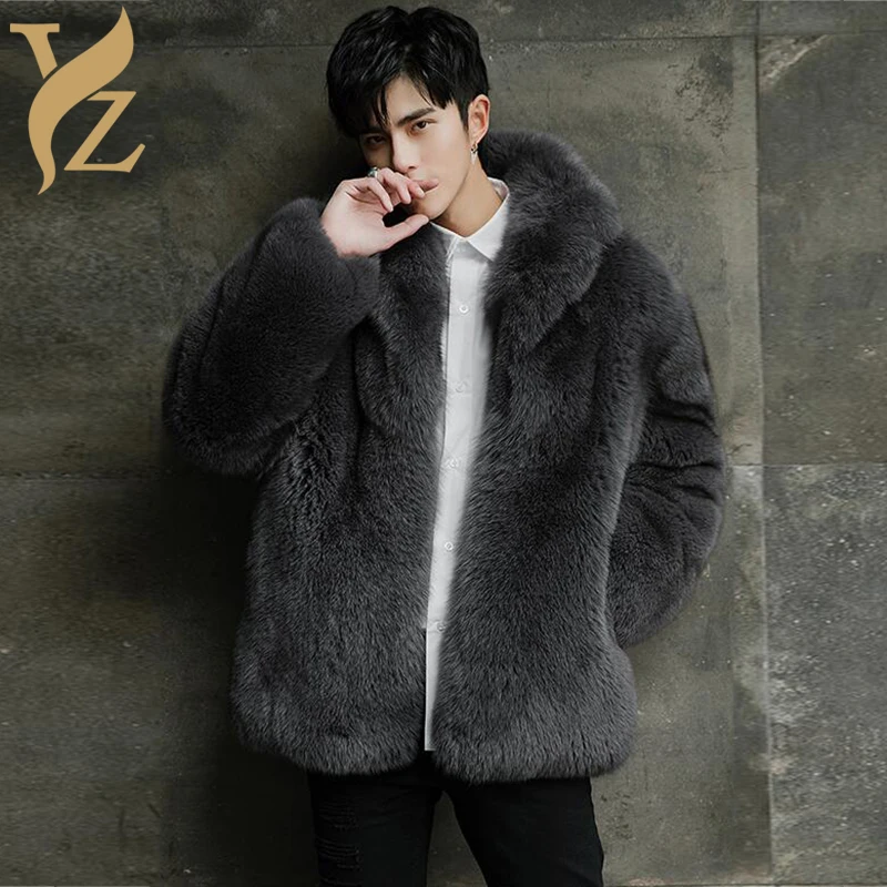 Luxurious Men Jackets Real Fur Coats From Nature Fox Furs Best Quality Wholeskin Fox Fur Coat Warm Turn-down Collar Winter 2018
Luxurious Men Jackets Real Fur Coats From Nature Fox Furs Best Quality Wholeskin Fox Fur Coat Warm Turn-down Collar Winter 2018