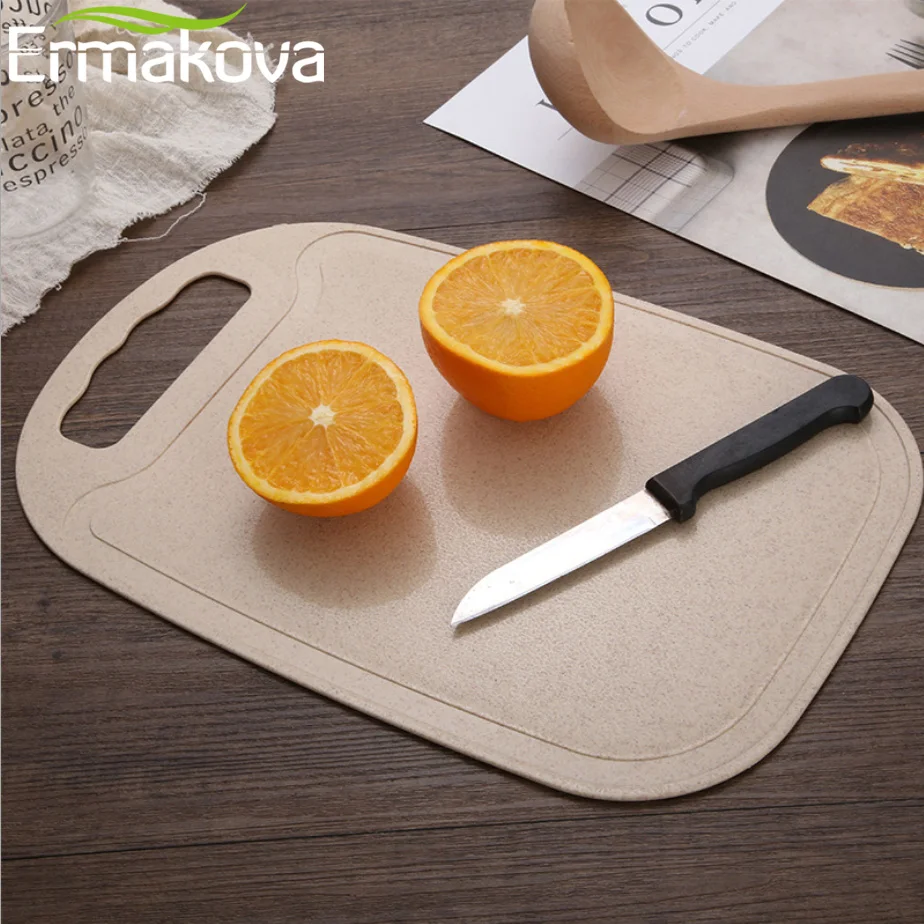 ERMAKOVA Fruit Cutting Board Non-Slip Dishwasher Chopping Block Safe Baby Food Fruit Chopping Board Easy-Grip Handle Groove
ERMAKOVA Fruit Cutting Board Non-Slip Dishwasher Chopping Block Safe Baby Food Fruit Chopping Board Easy-Grip Handle Groove