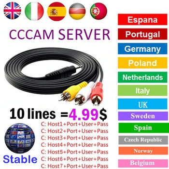 Spain Receptor Cccams lines for 1 year spain germany oscam mgcam freesat v7 DVB-S2 CCcam Cline satellite receiver europe 7 lines
Spain Receptor Cccams lines for 1 year spain germany oscam mgcam freesat v7 DVB-S2 CCcam Cline satellite receiver europe 7 lines