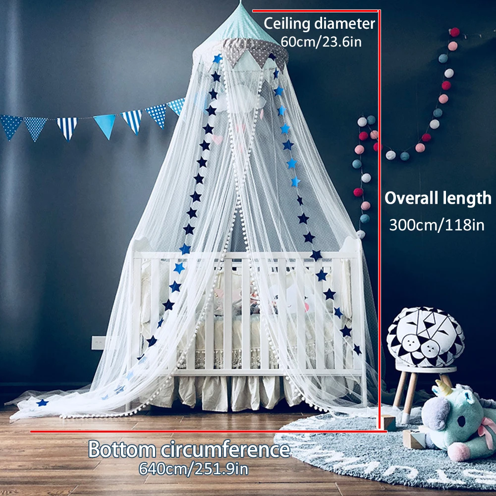 Ins New Nordic Dream Children S Princess Bed Nets Princess Wind