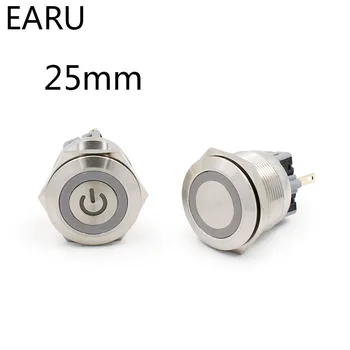25mm Stainless Steel Metal Push Button Switch Led Lamp Light Ring Power Mark Momentary Latching Fixation 6 Pin Car Engine 5V 12V
25mm Stainless Steel Metal Push Button Switch Led Lamp Light Ring Power Mark Momentary Latching Fixation 6 Pin Car Engine 5V 12V