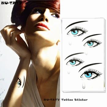 Nu-TATY Watering eyes Temporary Body Art Flash Tattoo Sticker 10*17cm Waterproof Henna Fake Tatoo Car Styling Wall Tatoo Sticker 
Nu-TATY Watering eyes Temporary Body Art Flash Tattoo Sticker 10*17cm Waterproof Henna Fake Tatoo Car Styling Wall Tatoo Sticker
