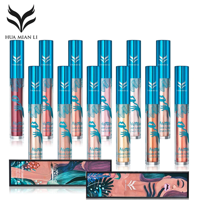 HUAMIANLI Brand Glitter Shine Lip Gloss Liquid Lipstick Set Waterproof Makeup Metallic Lipgloss Lip Tint Nonstick Cup Cosmetics
HUAMIANLI Brand Glitter Shine Lip Gloss Liquid Lipstick Set Waterproof Makeup Metallic Lipgloss Lip Tint Nonstick Cup Cosmetics